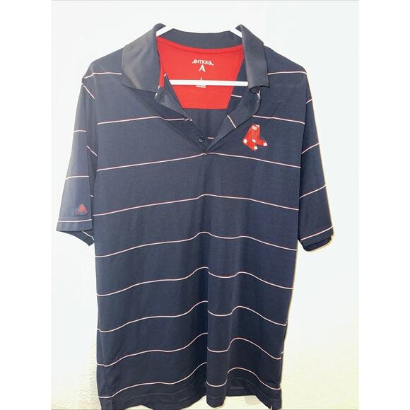Boston Red Sox MLB Polo Golf Shirt Men’s Large Antigua EUC - Picture 1 of 5